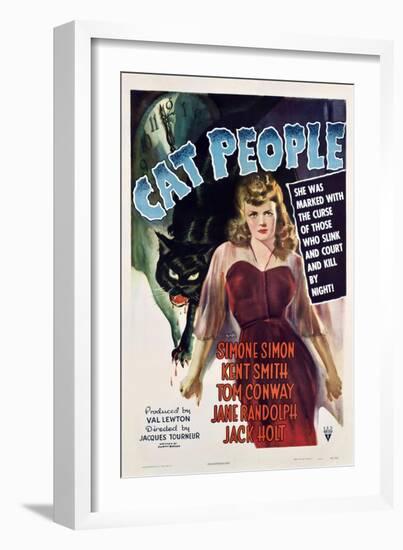 Cat People, 1942, Directed by Jacques Tourneur-null-Framed Giclee Print