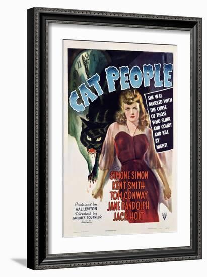 Cat People, 1942, Directed by Jacques Tourneur-null-Framed Giclee Print