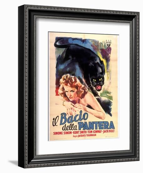 Cat People, Simone Simon, 1942-null-Framed Premium Giclee Print