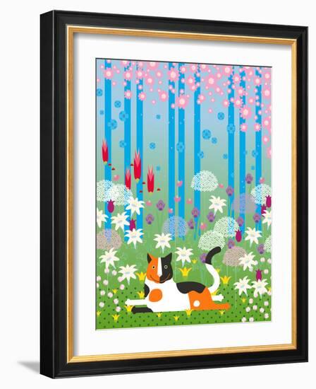 Cat Plays-Artistan-Framed Photographic Print