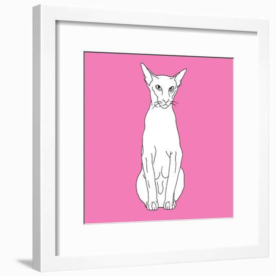 Cat Pointy Ears-Anna Nyberg-Framed Art Print