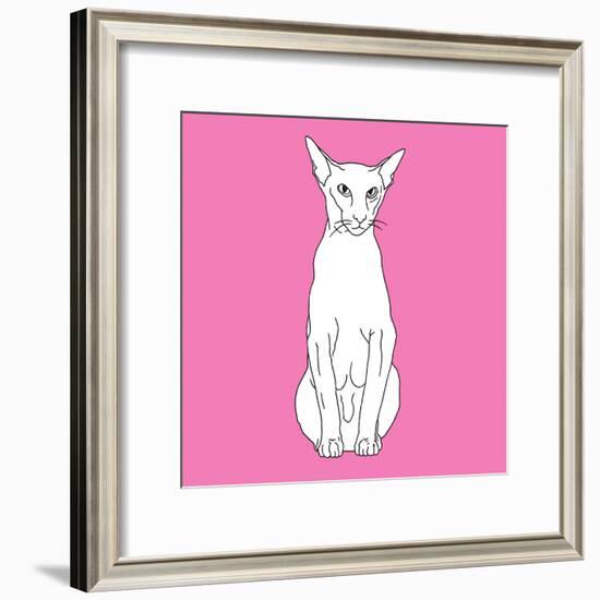 Cat Pointy Ears-Anna Nyberg-Framed Art Print