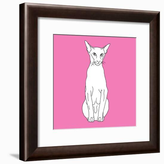 Cat Pointy Ears-Anna Nyberg-Framed Art Print