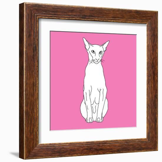 Cat Pointy Ears-Anna Nyberg-Framed Giclee Print