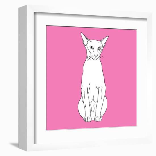 Cat Pointy Ears-Anna Nyberg-Framed Giclee Print
