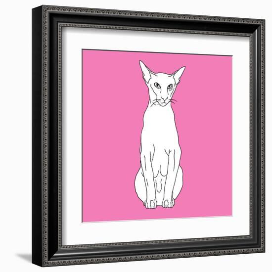 Cat Pointy Ears-Anna Nyberg-Framed Giclee Print