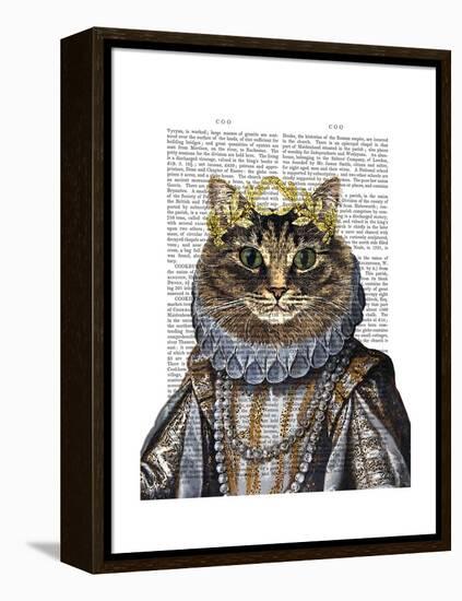 Cat Queen-Fab Funky-Framed Stretched Canvas