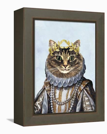 Cat Queen-Fab Funky-Framed Stretched Canvas