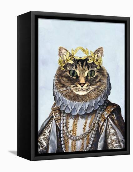 Cat Queen-Fab Funky-Framed Stretched Canvas