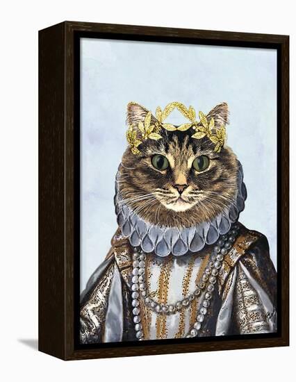 Cat Queen-Fab Funky-Framed Stretched Canvas