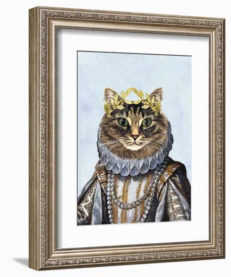 Cat Queen-Fab Funky-Framed Premium Giclee Print
