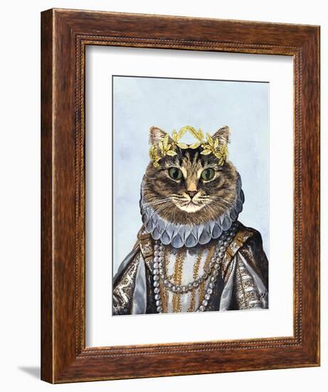 Cat Queen-Fab Funky-Framed Premium Giclee Print