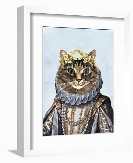 Cat Queen-Fab Funky-Framed Art Print