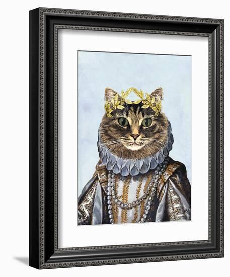 Cat Queen-Fab Funky-Framed Art Print