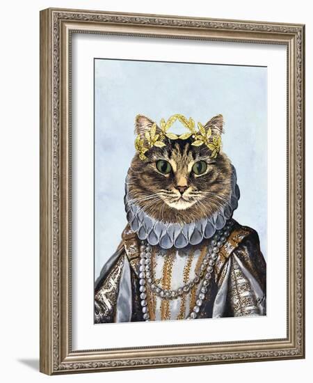 Cat Queen-Fab Funky-Framed Art Print