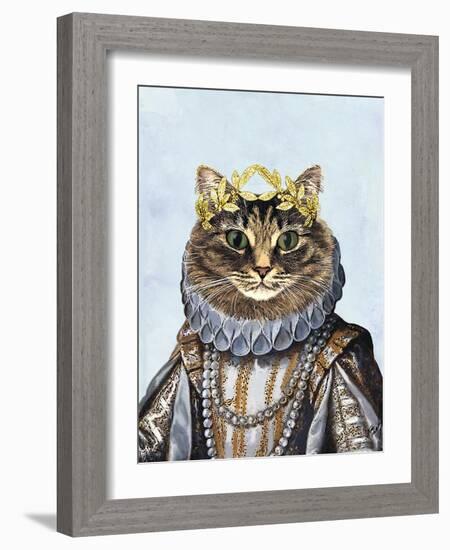 Cat Queen-Fab Funky-Framed Art Print