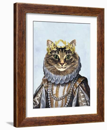 Cat Queen-Fab Funky-Framed Art Print