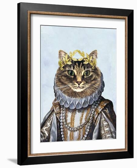 Cat Queen-Fab Funky-Framed Art Print