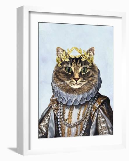 Cat Queen-Fab Funky-Framed Art Print