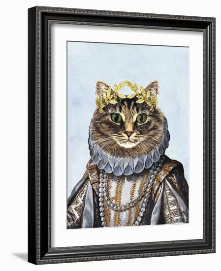 Cat Queen-Fab Funky-Framed Art Print