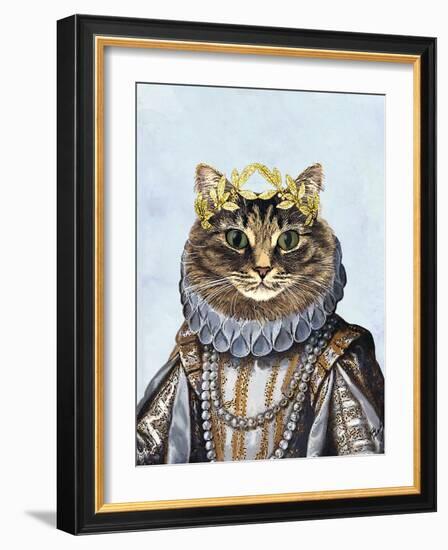 Cat Queen-Fab Funky-Framed Art Print