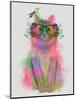 Cat Rainbow Splash 8-Fab Funky-Mounted Art Print