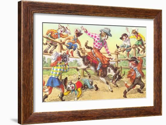 Cat Rodeo-null-Framed Art Print