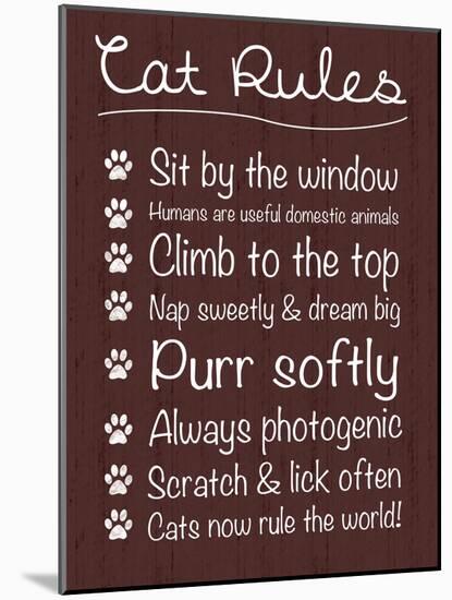 Cat Rules-Lauren Gibbons-Mounted Art Print