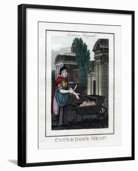 Cat's and Dog's Meat!, Bethlem Hospital, London, 1805-null-Framed Giclee Print