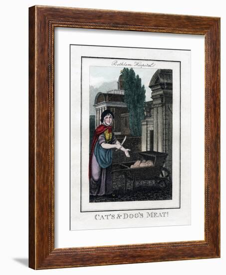 Cat's and Dog's Meat!, Bethlem Hospital, London, 1805-null-Framed Giclee Print