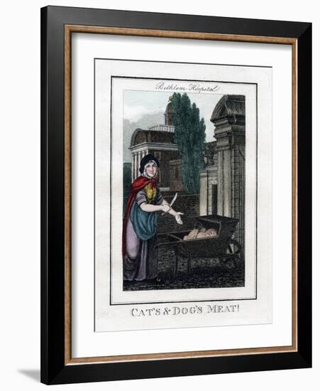 Cat's and Dog's Meat!, Bethlem Hospital, London, 1805-null-Framed Giclee Print