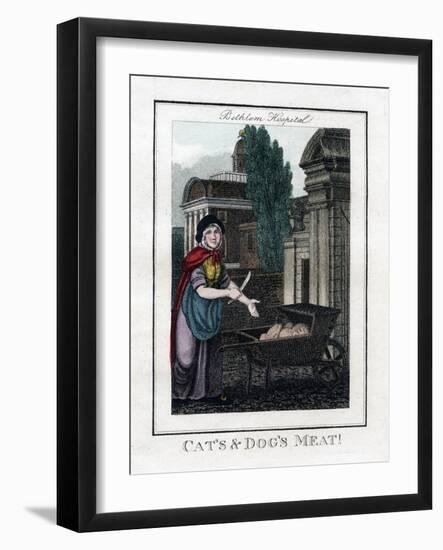 Cat's and Dog's Meat!, Bethlem Hospital, London, 1805-null-Framed Giclee Print