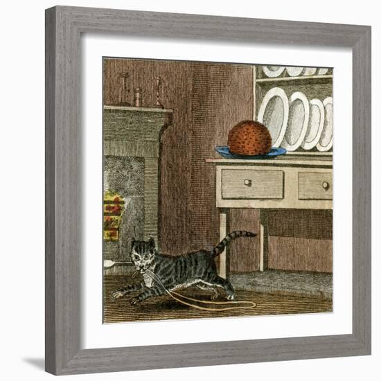 Cat's Run Away 1818-null-Framed Art Print