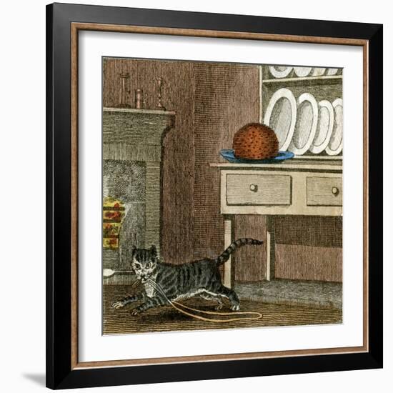 Cat's Run Away 1818-null-Framed Art Print