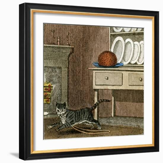 Cat's Run Away 1818-null-Framed Art Print