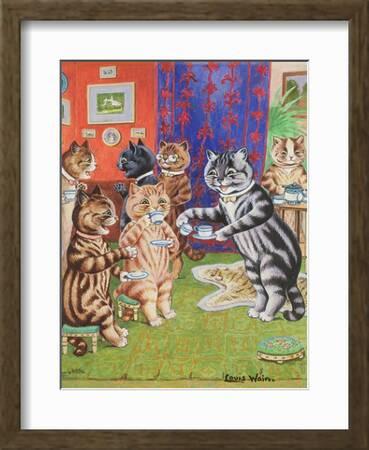 Vintage Louis Wain Geisha Cat Art Board Print for Sale by TeeARTHY