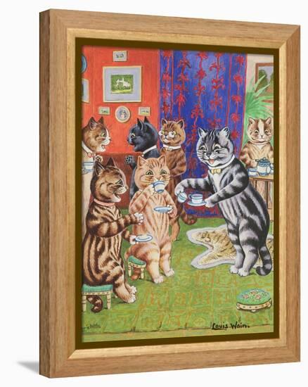 Cat's Tea Party-Louis Wain-Framed Premier Image Canvas