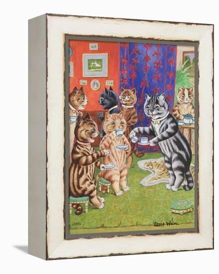 Cat's Tea Party-Louis Wain-Framed Premier Image Canvas