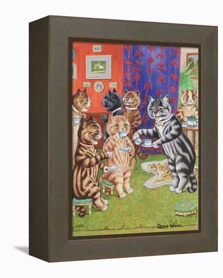 Cat's Tea Party-Louis Wain-Framed Premier Image Canvas