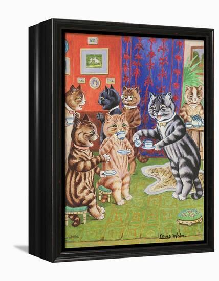 Cat's Tea Party-Louis Wain-Framed Premier Image Canvas