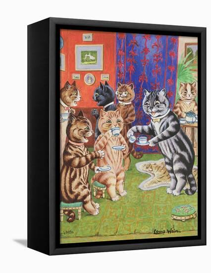 Cat's Tea Party-Louis Wain-Framed Premier Image Canvas