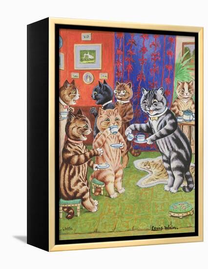 Cat's Tea Party-Louis Wain-Framed Premier Image Canvas