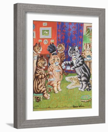Cat's Tea Party-Louis Wain-Framed Giclee Print