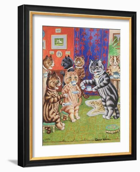 Cat's Tea Party-Louis Wain-Framed Giclee Print