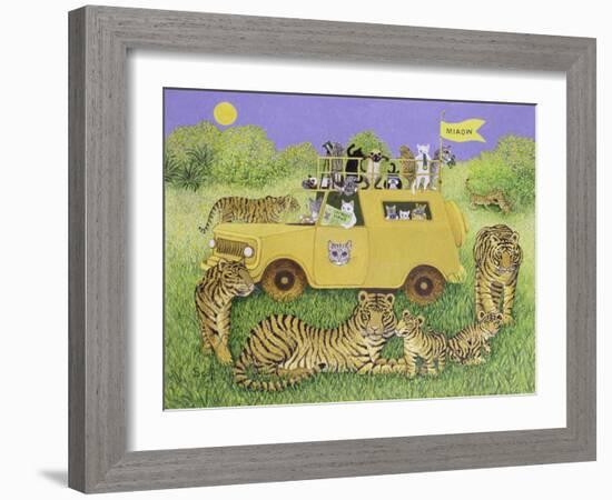 Cat Safari-Pat Scott-Framed Giclee Print