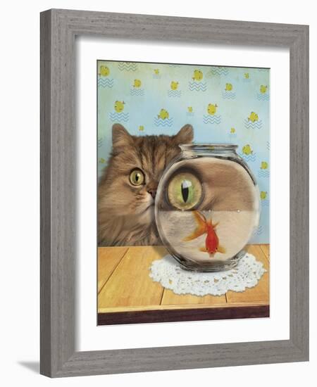 Cat Series #3-J Hovenstine Studios-Framed Giclee Print