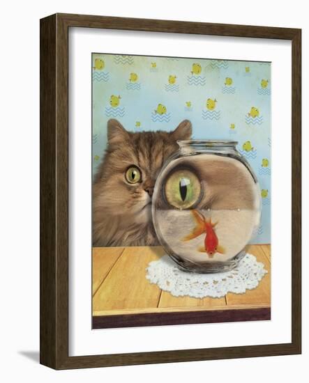 Cat Series #3-J Hovenstine Studios-Framed Giclee Print