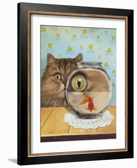 Cat Series #3-J Hovenstine Studios-Framed Giclee Print