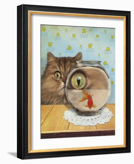 Cat Series #3-J Hovenstine Studios-Framed Giclee Print