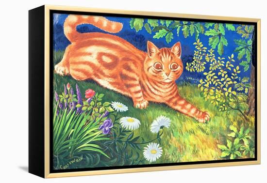 Cat Stalking-Louis Wain-Framed Premier Image Canvas